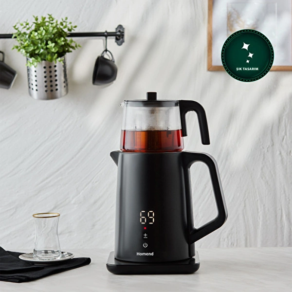 Homend Royaltea Cooltouch 1795H Dokunmatik El Yakmaz Gövdeli Paslanmaz Çelik Konuşan Çay Makinesi