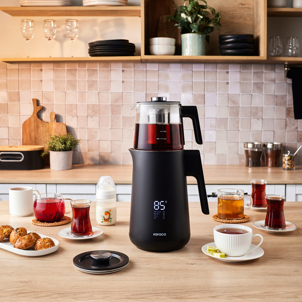 Karaca Cool Touch 1502 Çift Cidarlı Dijital Ekran Çay Makinesi Black