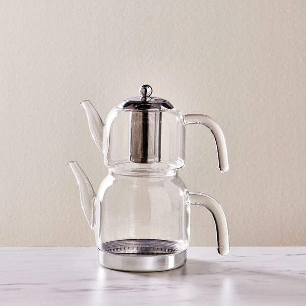 Karaca Panora Aile Boyu Midi Cam Çaydanlık Takımı 1,25L & 2,5L