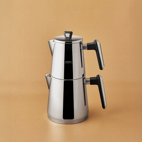 Karaca Powersteel Pro 316+ Space Maxi Çelik İndüksiyon Tabanlı Çaydanlık Takımı