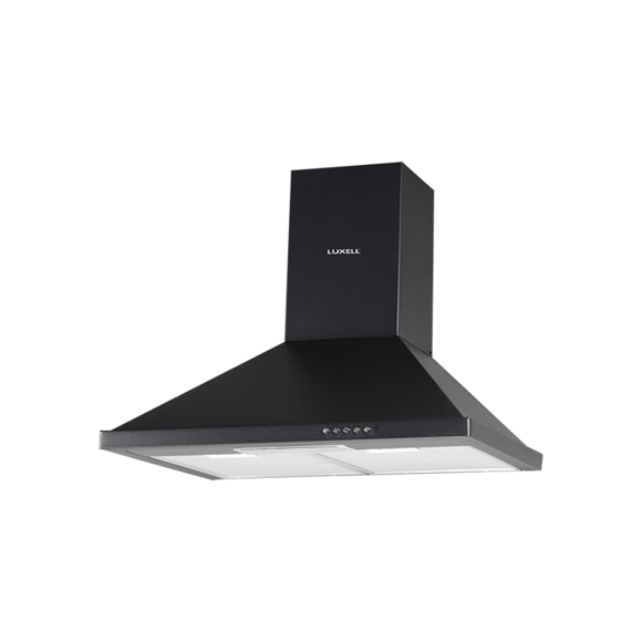 Luxell DP6-S Siyah Piramit Davlumbaz
