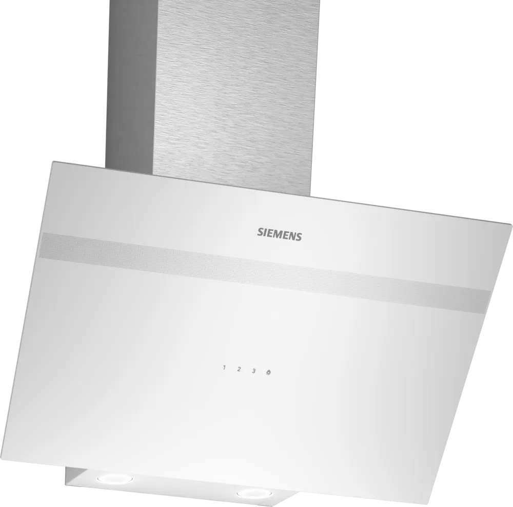 Siemens iQ100 Duvar Tipi Davlumbaz 60 cm Beyaz Cam Yüzey, Beyaz