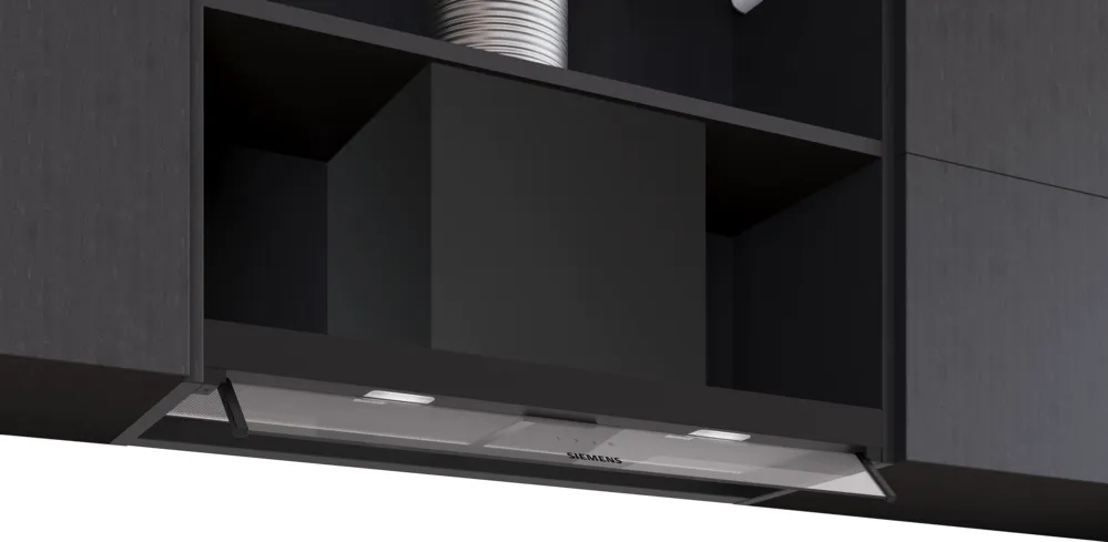 Siemens iQ300 Tam entegre davlumbaz 80 cm Cam dekor, Mat siyah