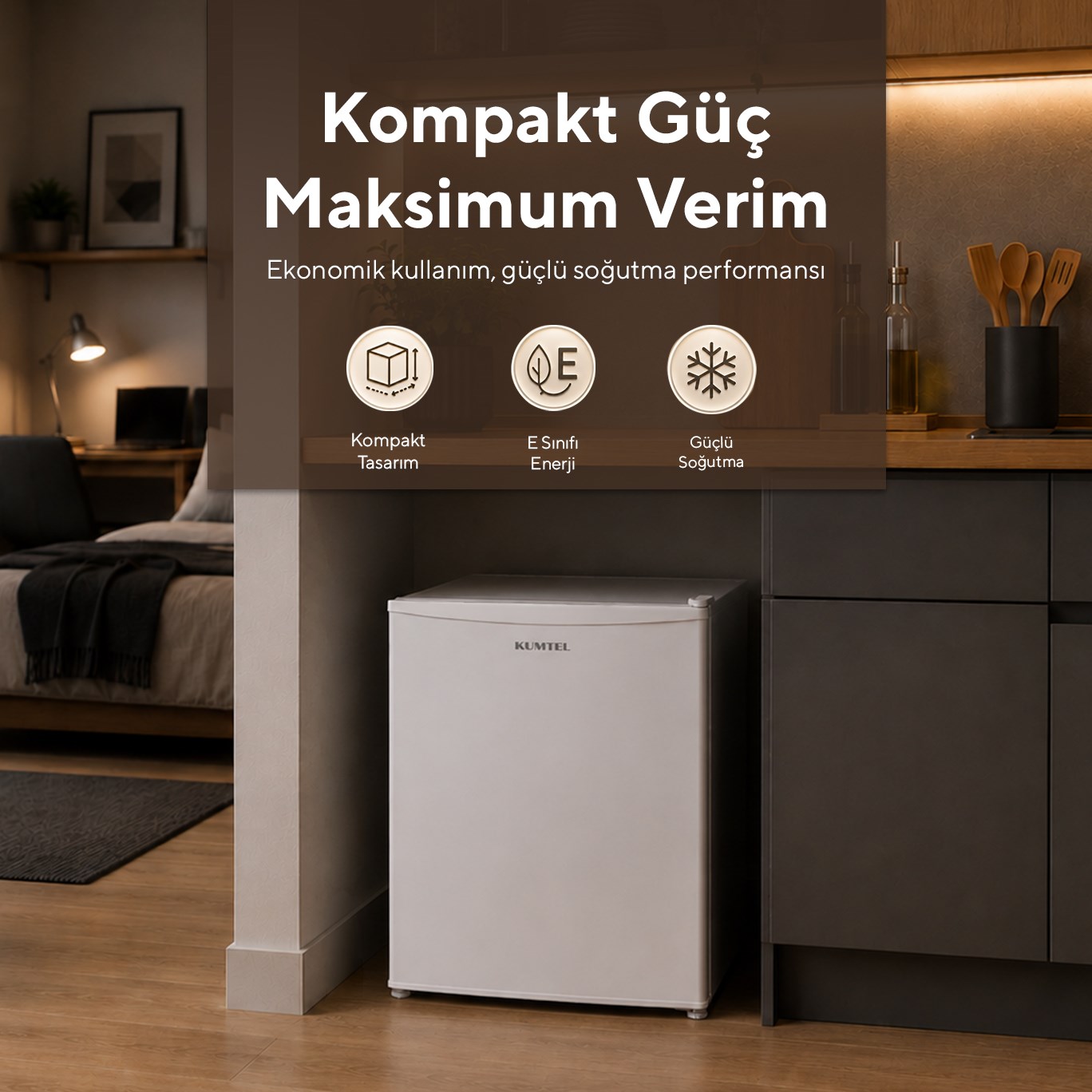 Kumtel 31L MİNİ DONDURUCU HFR-50 (4Q0056140) görsel 2