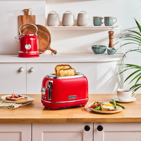 Karaca Vintage Craft 2 Dilim Kapasiteli Ekmek Kızartma Makinesi Red