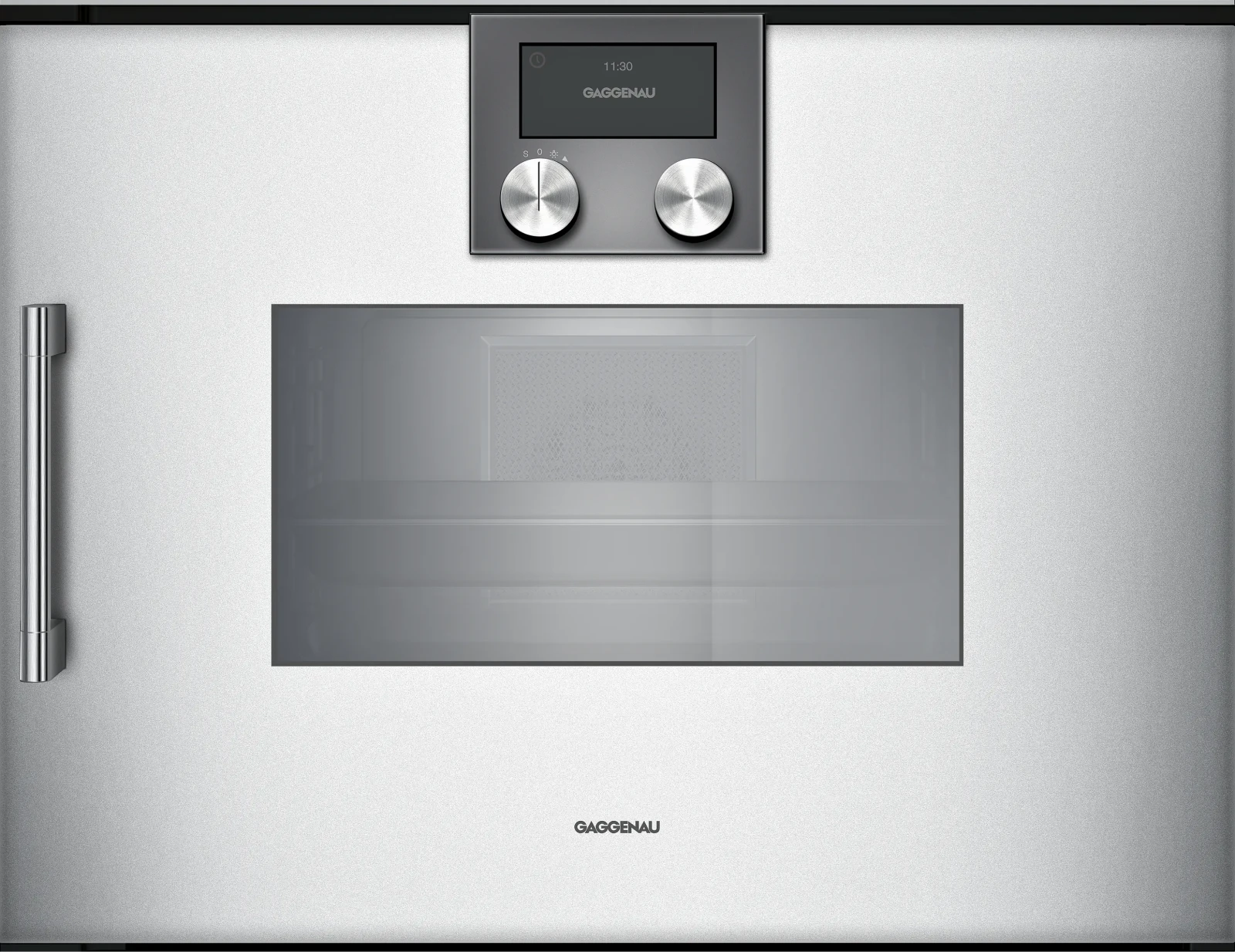 Gaggenau 200 series Built-in compact oven with steam function 60 x 45 cm door hinge: right, Gaggenau Silver