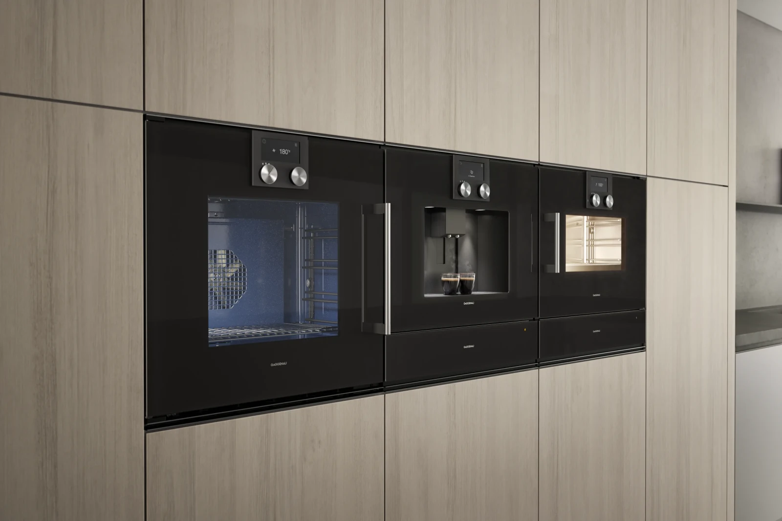 Gaggenau 200 serisi Fırın 60 x 60 cm Kapı menteşesi: solda, Antrasit görsel 4