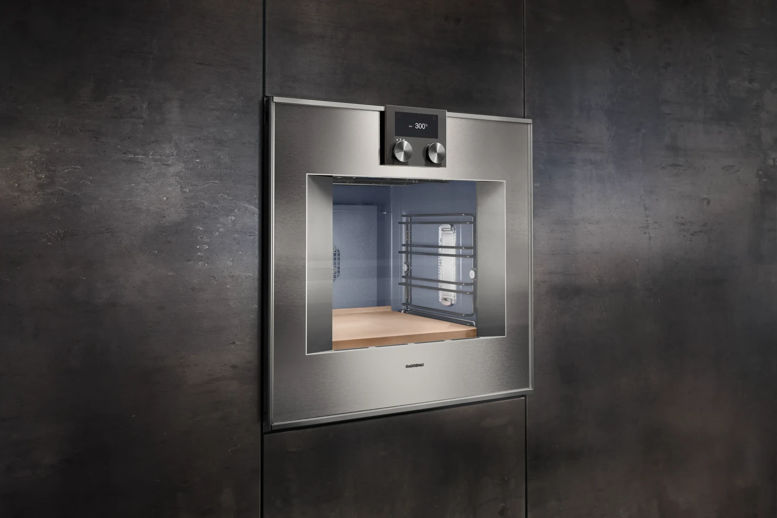Gaggenau 400 serisi Fırın 60 x 60 cm Kapı menteşesi: solda, Paslanmaz çelik sırtlı tam cam kapı görsel 3