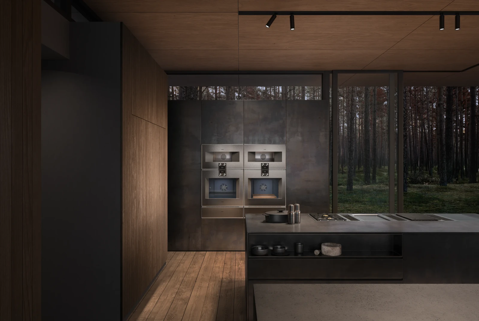 Gaggenau 400 serisi Fırın 76 x 67 cm Kapı menteşesi: solda, Paslanmaz çelik sırtlı tam cam kapı görsel 3