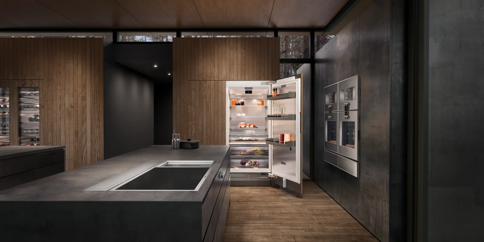 Gaggenau 400 serisi Fırın 76 x 67 cm Kapı menteşesi: solda, Paslanmaz çelik sırtlı tam cam kapı görsel 5