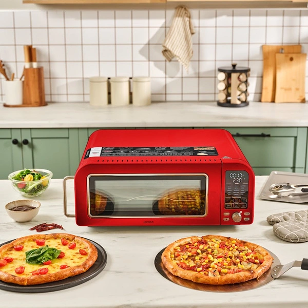 Karaca Vintage Craft Pizza Makinesi ve Fırın Red