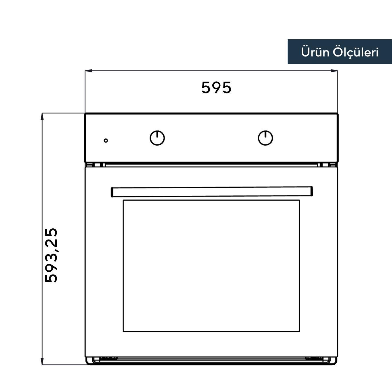Kumtel Siyah Ankastre Fırın (3006B610STR03) görsel 3