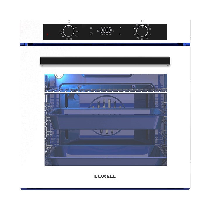 Luxell Ankastre Fırın Beyaz Cam 88 LT 9+1 Fonksiyon Dijital – A68-SGF3