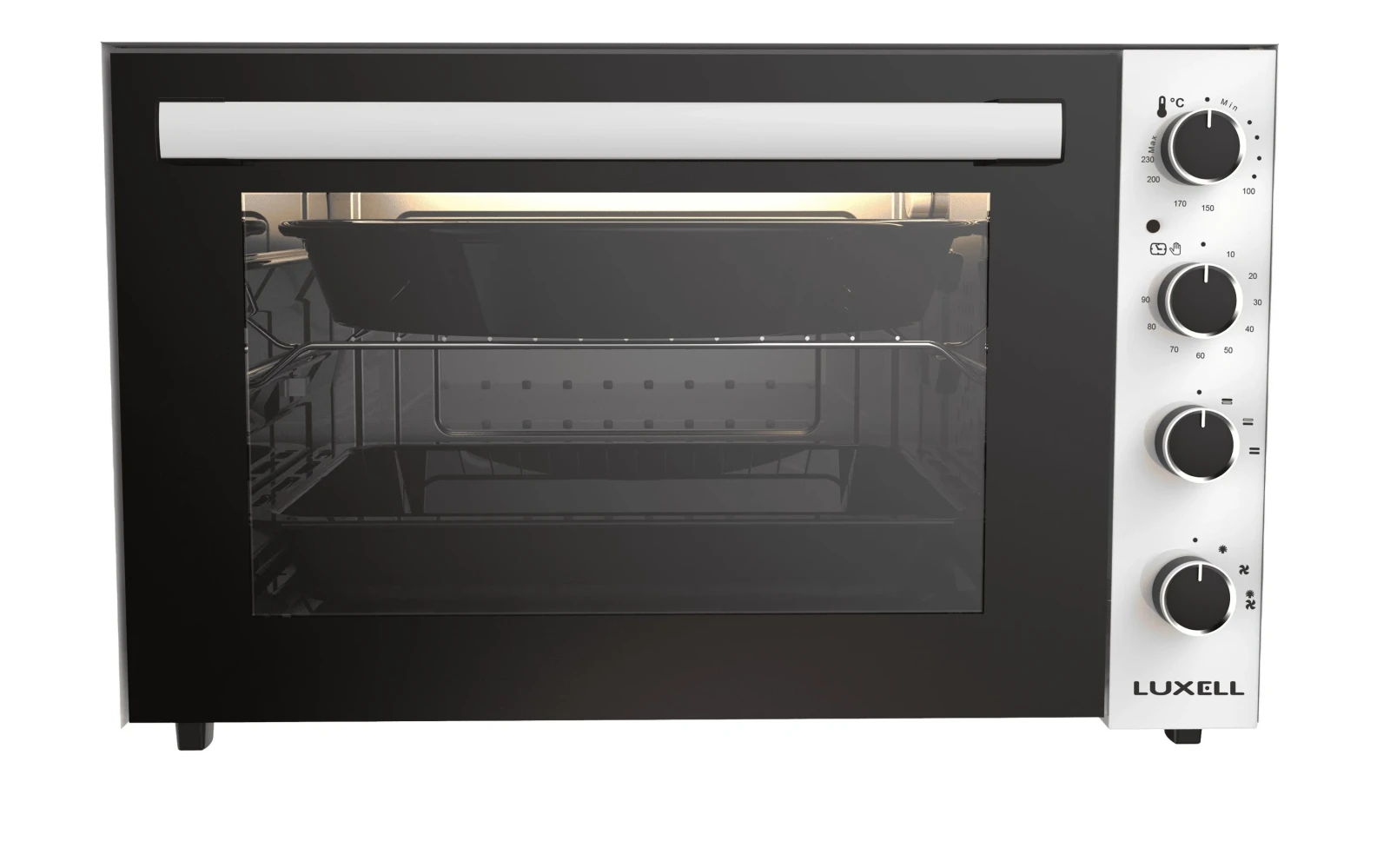 Luxell Beyaz - Siyah 70 Litre Börekçi Midi Fırın LX-9625