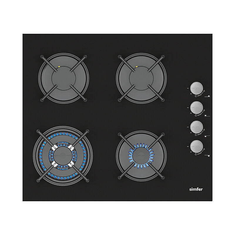 Simfer 0+9 Fonksiyon Airfry Siyah Dijital 3'lü Ankastre Set(8215 Fırın + 3508 Ocak + 8738 Davlumbaz) görsel 3