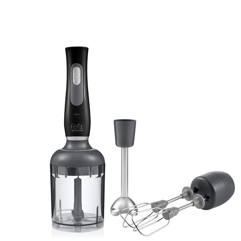 Arzum FL195 Blenix Mini El Blender Seti 900W, Çırpıcı ve Doğrayıcılı, Siyah