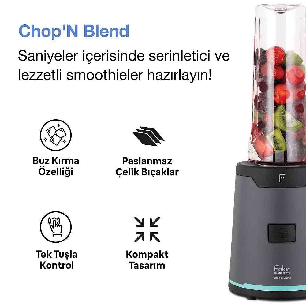 Fakir Chop'N Blend Smoothie Blender Aqua görsel 2