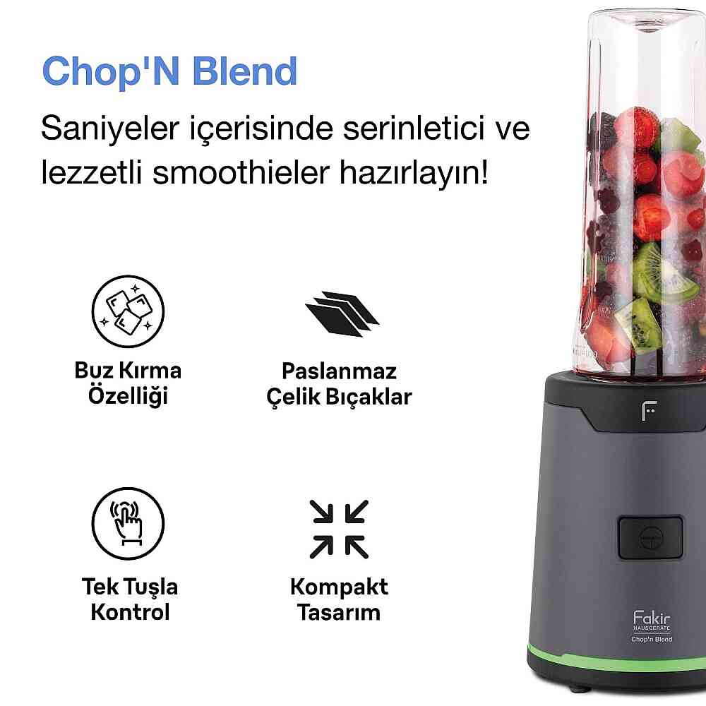 Fakir Chop'N Blend Smoothie Blender Yeşil görsel 2