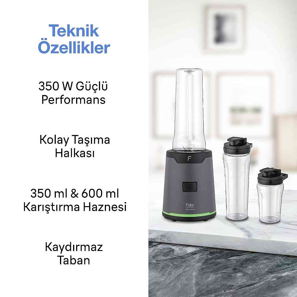 Fakir Chop'N Blend Smoothie Blender Yeşil görsel 3