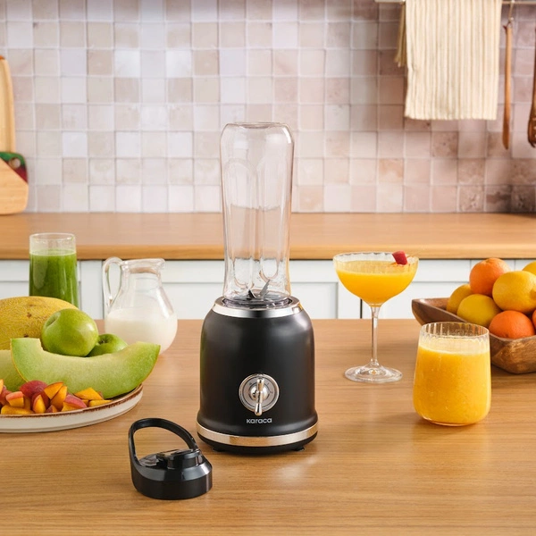 Karaca Retro Personal Kişisel Smoothie Blender Black