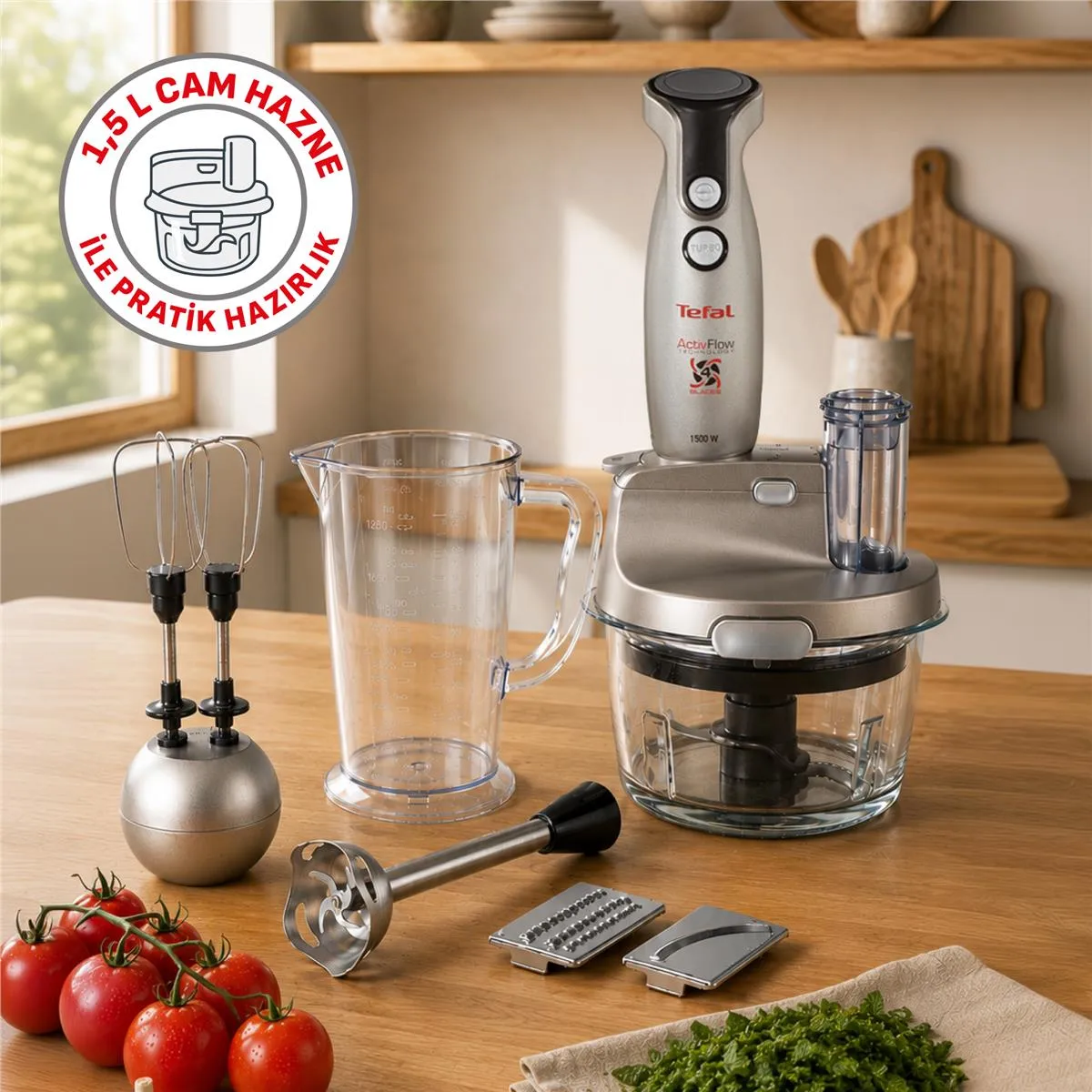 Tefal Powelix Activflow Expert 1500 W Gümüş Blender görsel 8