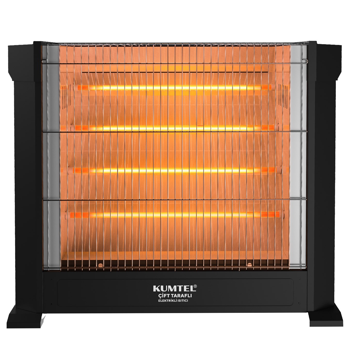Kumtel Siyah Mini Şömine Isıtıcı 2200 W Ks-2760 (3100QR40STR12)