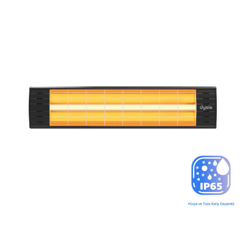 Simfer Dysis DH-7452 Art Plus Karbon Serisi IP65 Suya-Toza Dayanıklı 2300 W Siyah İç/Dış Mekan Isıtıcı