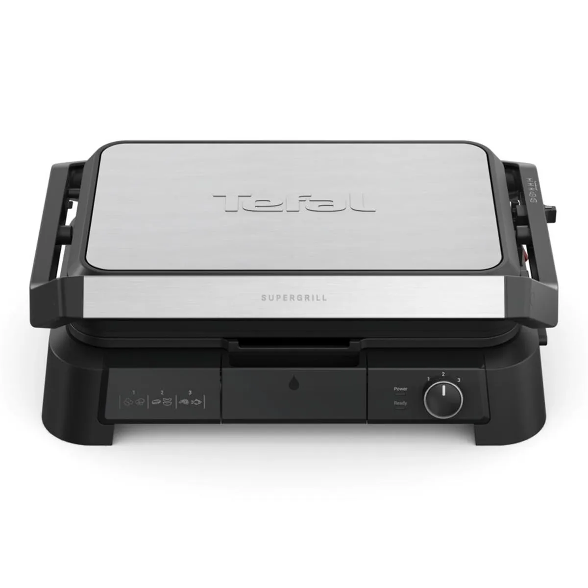 Tefal SuperGrill 3in1 XL 8 Porsiyon Kapasiteli 2200 Watt Barbekü Izgara ve Tost Makinesi - Inox görsel 2