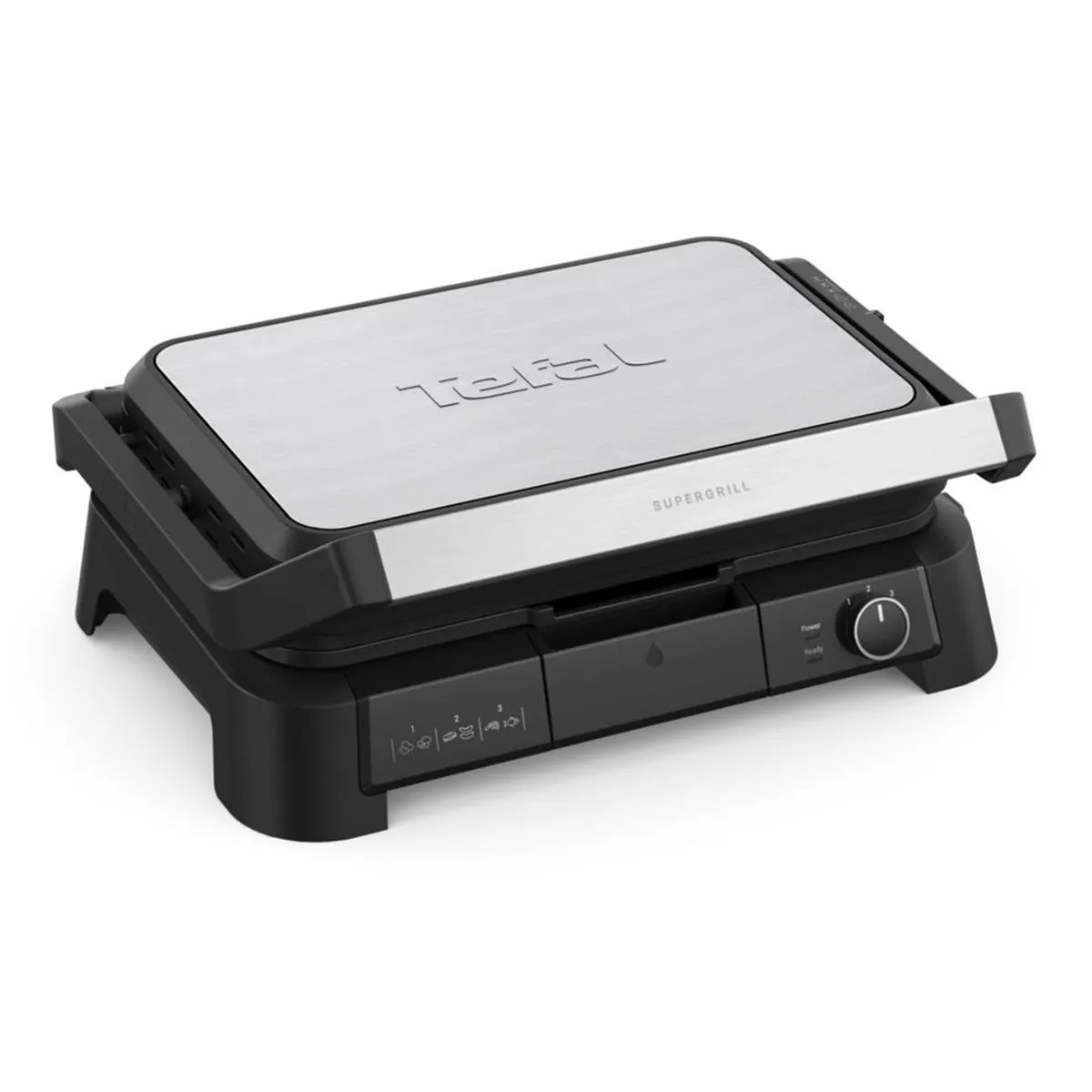 Tefal SuperGrill 3in1 XL 8 Porsiyon Kapasiteli 2200 Watt Barbekü Izgara ve Tost Makinesi - Inox