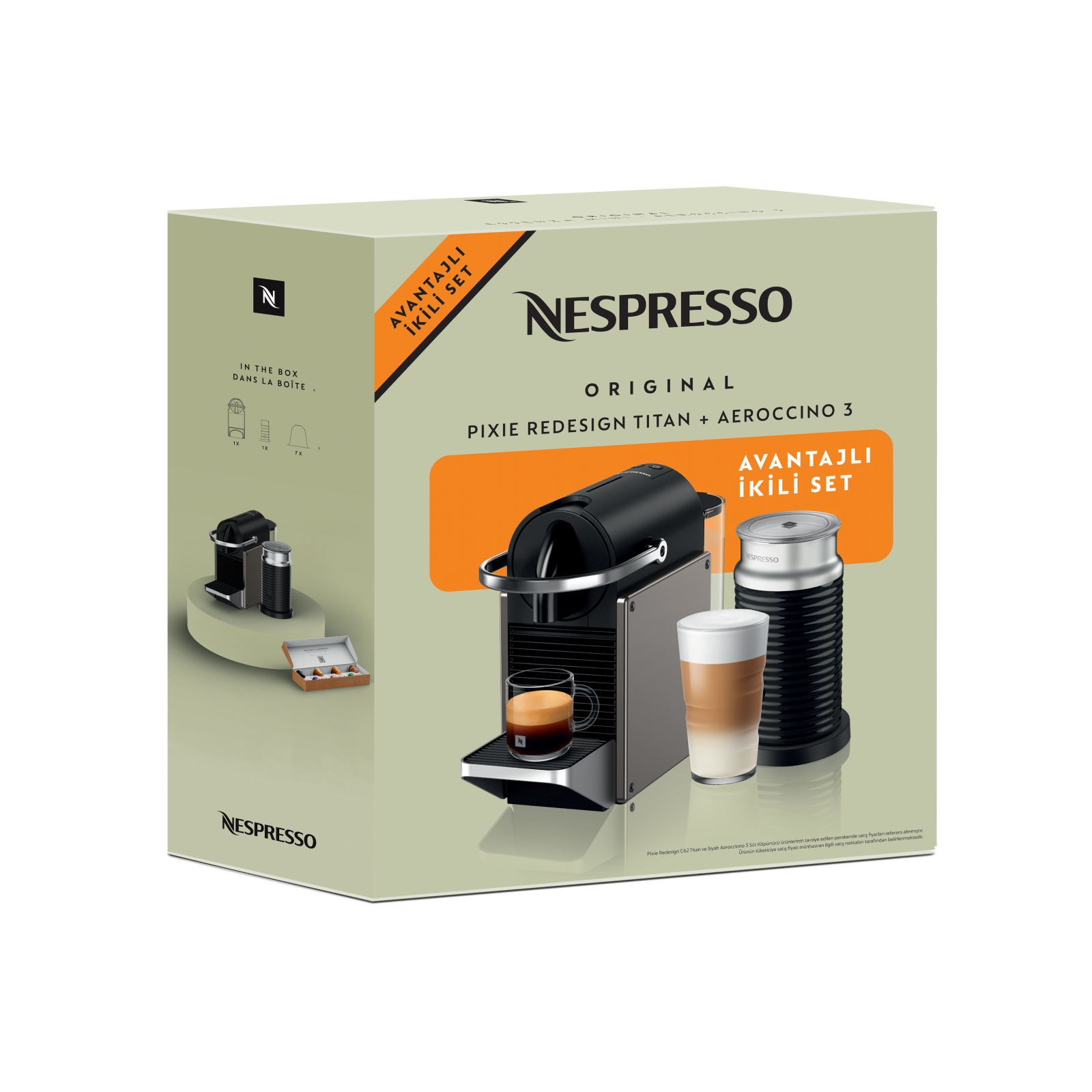 Arçelik Nespresso Pixie Titan ve Aeroccino 3 görsel 2