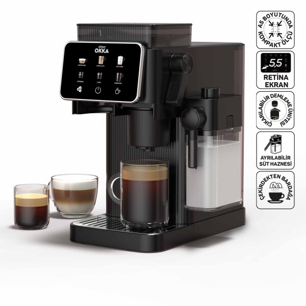 Arzum Barista Compact Otomatik Espresso Makinesi - Krom - OK0047-0500