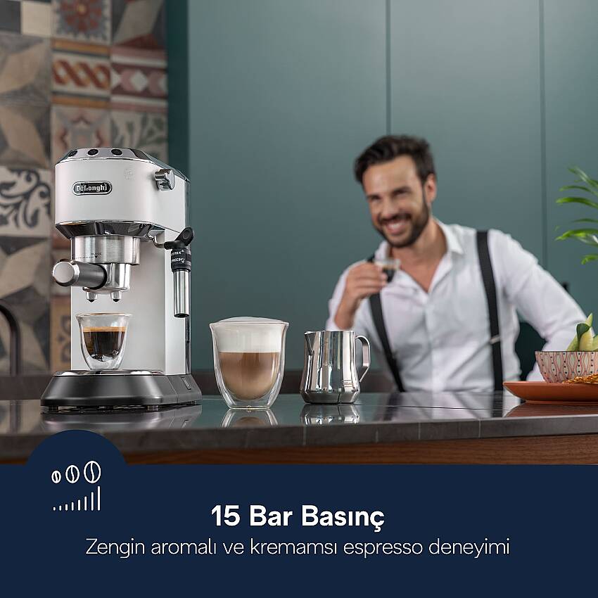 DeLonghi DEDICA MANUEL ESP MAK EC685.W Manuel/Barista Tipi Kahve Makineleri DELONGHI görsel 3