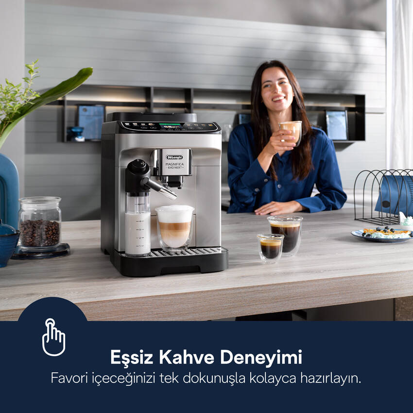 DeLonghi MAGNIFICA EVO NEXT ECAM310.80.SB TAM OTO Otomatik Kahve Makineleri Delonghi görsel 3