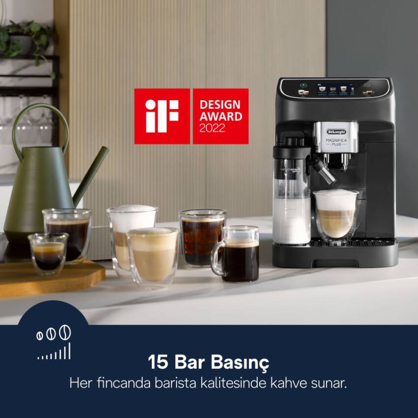 DeLonghi MAGNIFICA PLUS ECAM320.61.G TAM OTO. Otomatik Kahve Makineleri Delonghi görsel 2