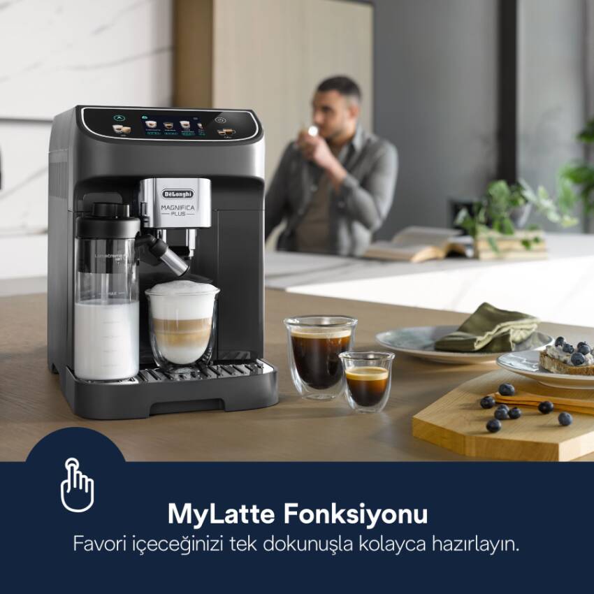DeLonghi MAGNIFICA PLUS ECAM320.61.G TAM OTO. Otomatik Kahve Makineleri Delonghi görsel 3