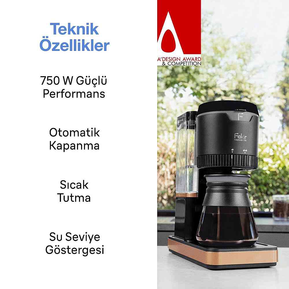 Fakir Aroma Gourmet Filtre Kahve Makinesi Copper görsel 3