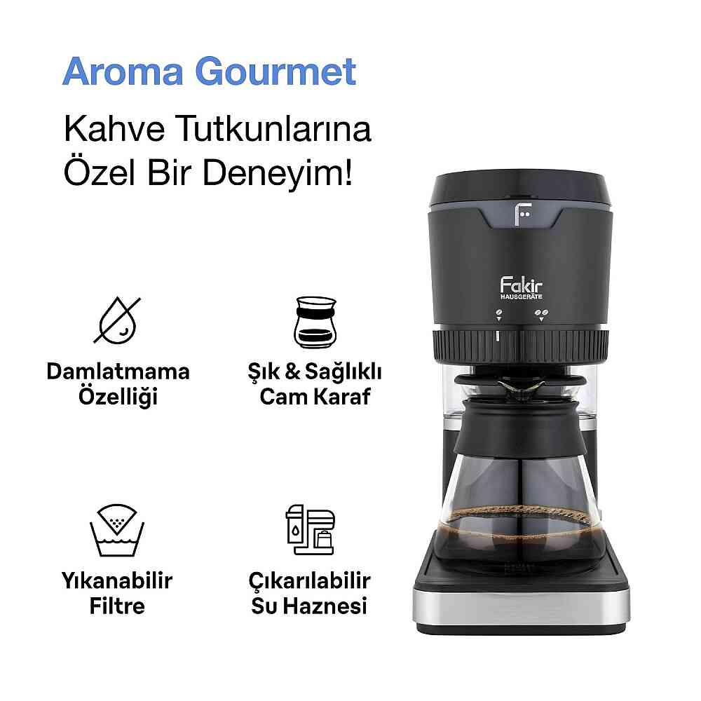 Fakir Aroma Gourmet Filtre Kahve Makinesi Silver görsel 2