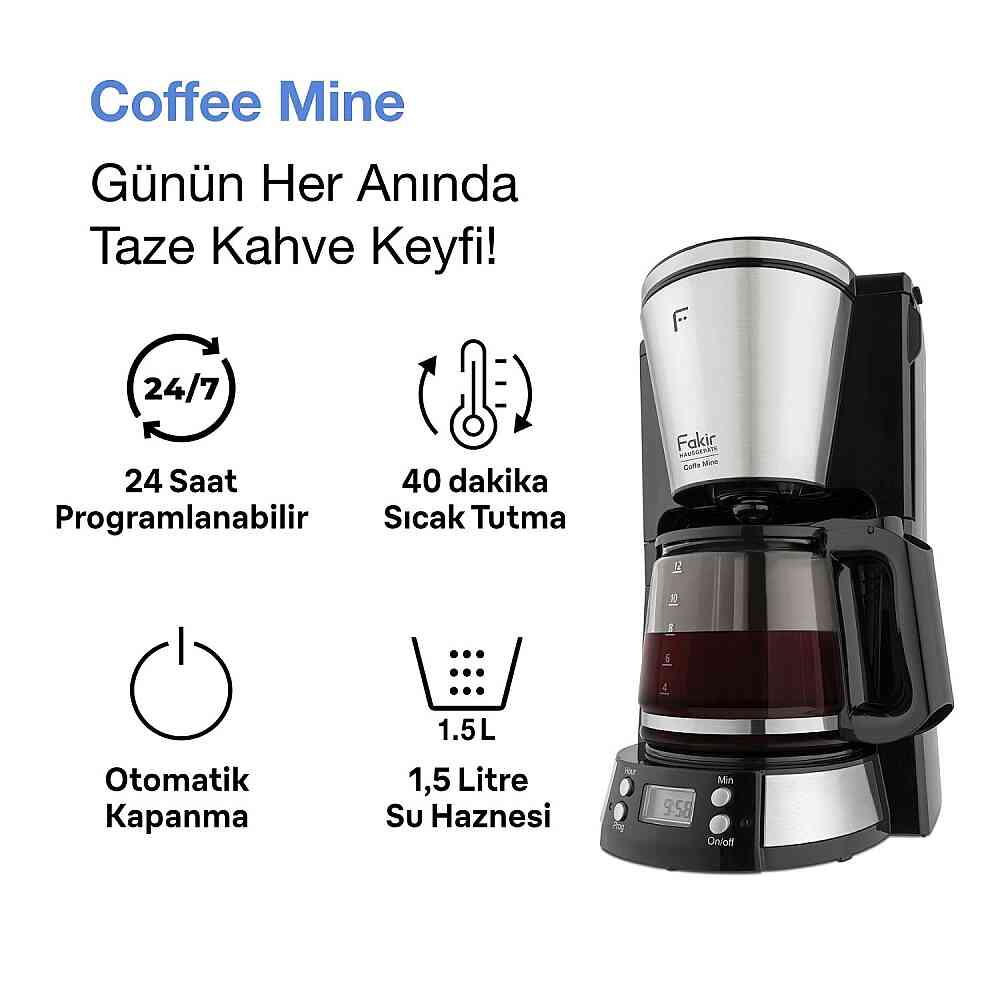 Fakir Coffee Mine Filtre Kahve Makinesi görsel 2