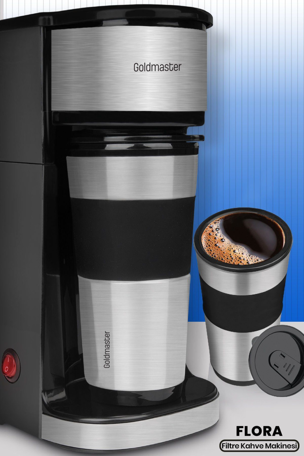 Goldmaster Flora Paslanmaz Termos Bardakli Kisisel Filtre Kahve Makinesi