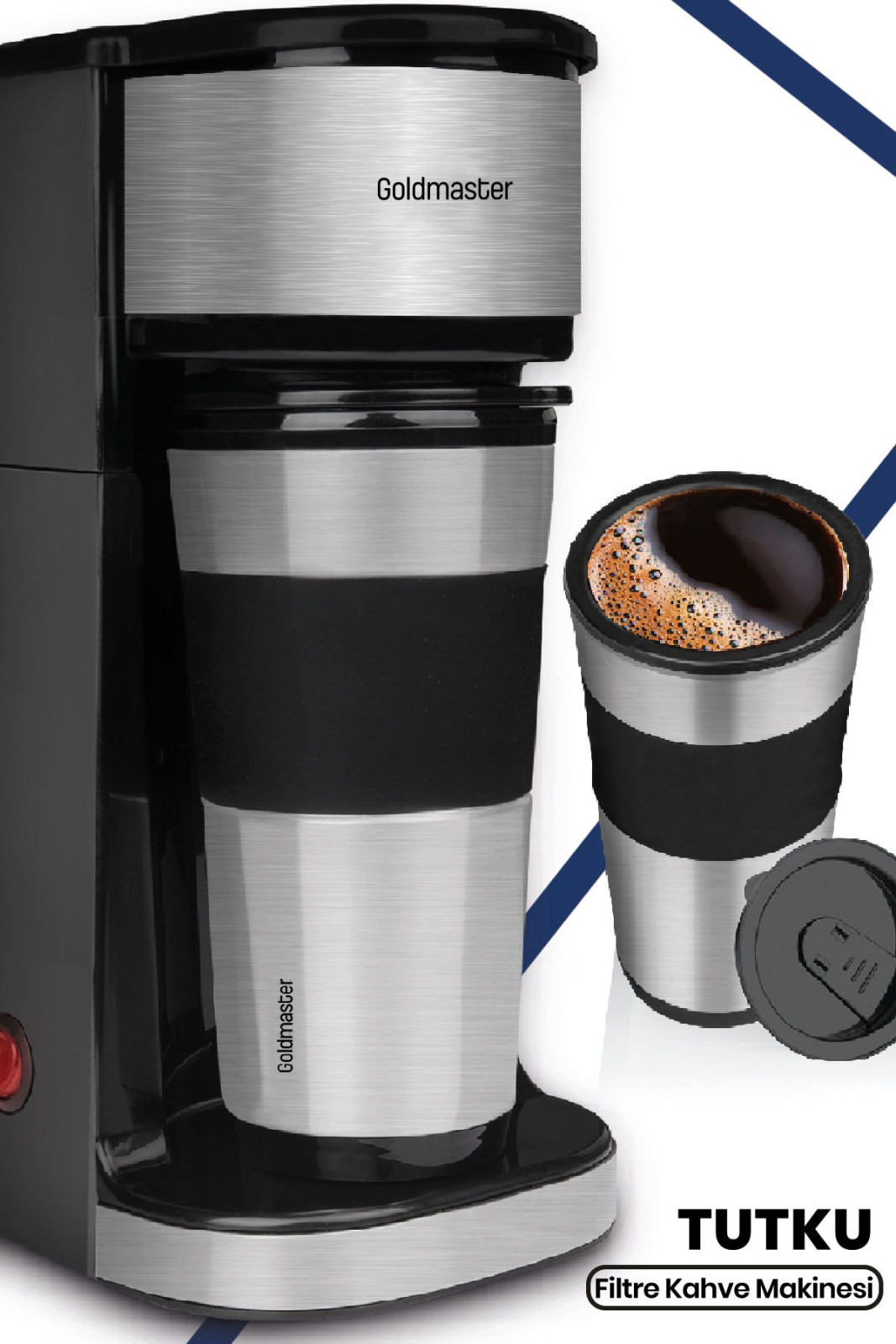 Goldmaster Tutku Seyahat Termos Bardakli Bpa Icermeyen Kisisel Filtre Kahve Makinesi