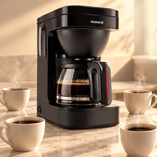 Homend Take 5 Brew 5019H Filtre Kahve ve Çay Demleme Makinesi Siyah