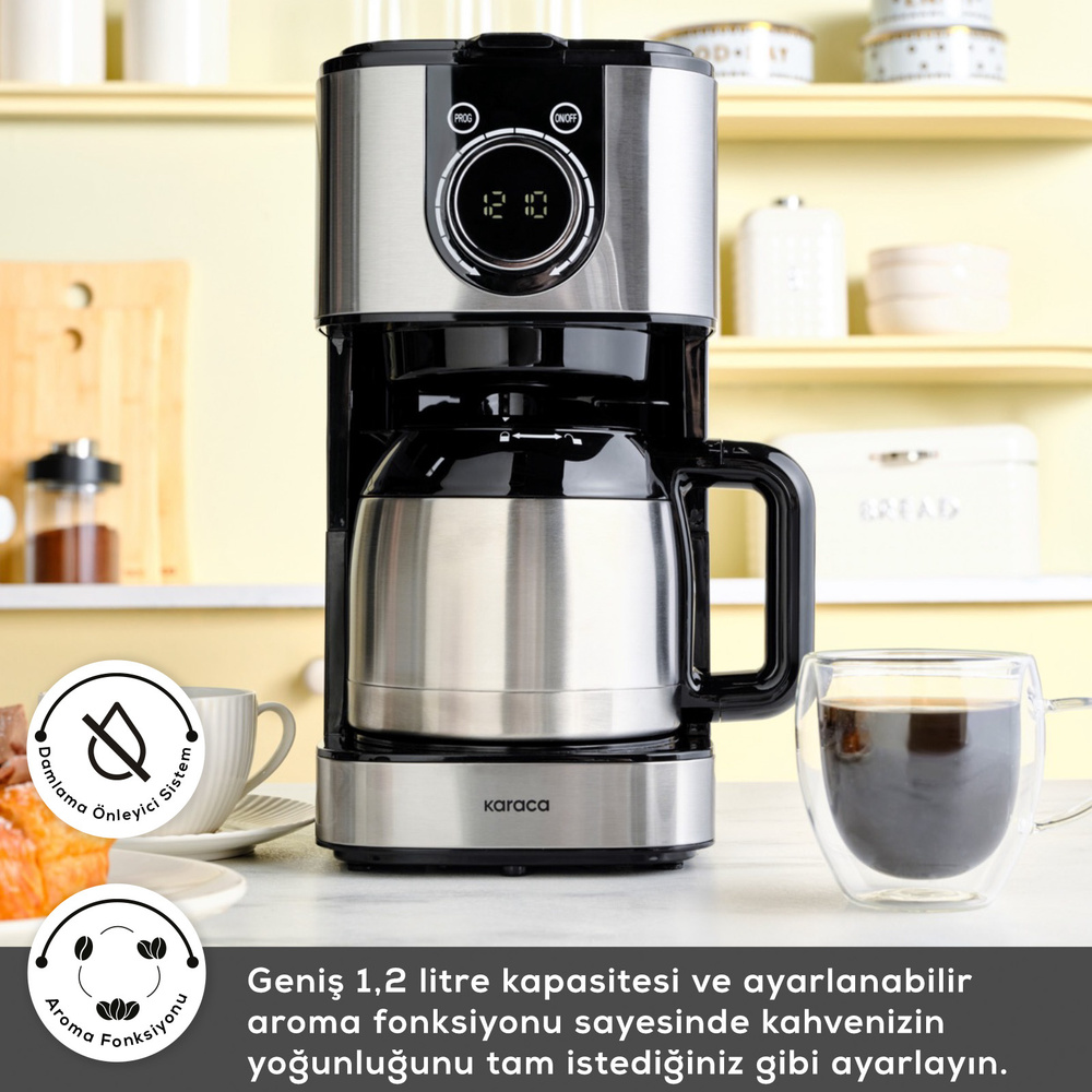 Karaca Series 2303 Steel Filtre Kahve Makinesi görsel 2