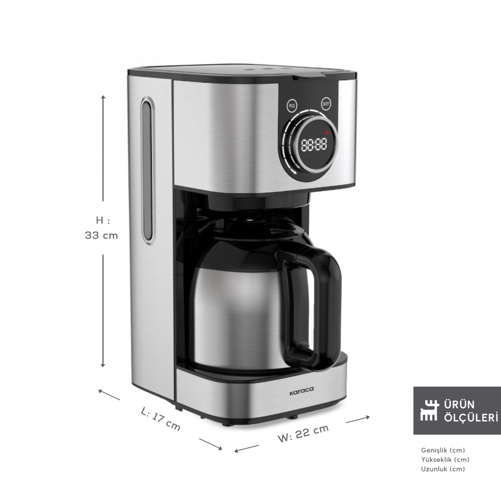 Karaca Series 2303 Steel Filtre Kahve Makinesi