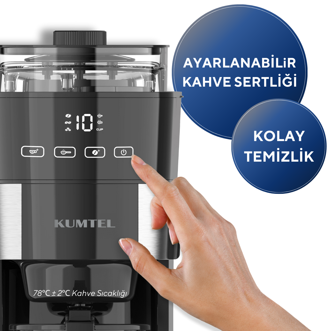 Kumtel Dijital Filtre Kahve Makinesi görsel 3