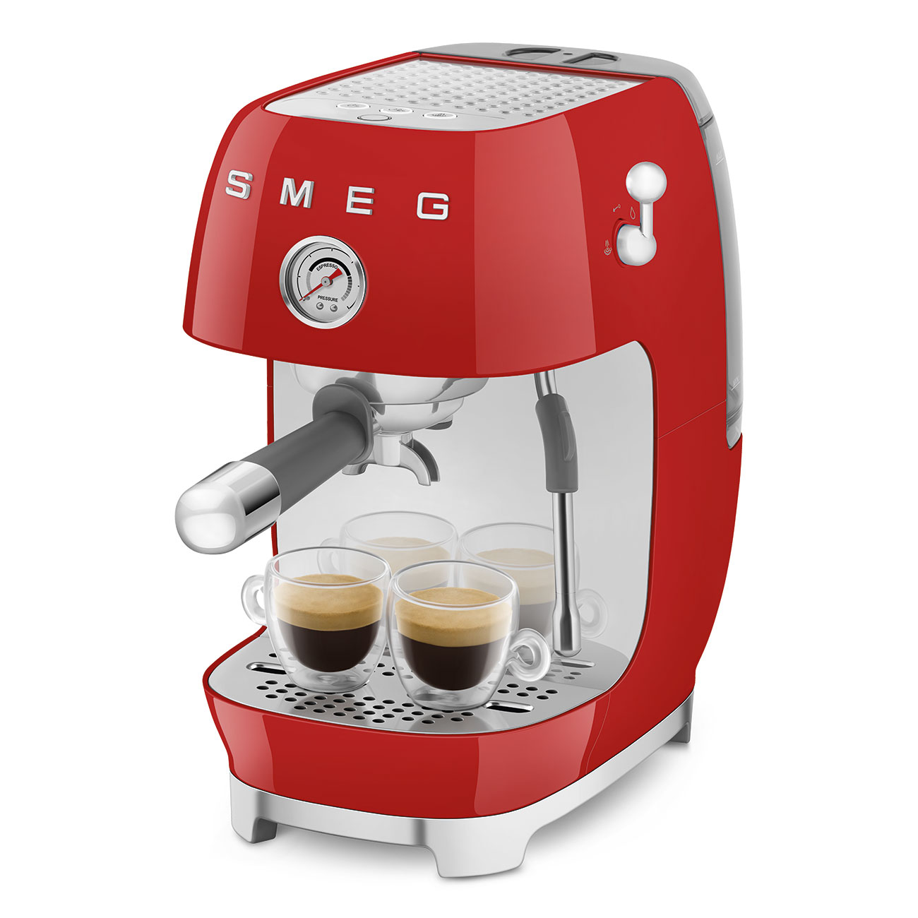Smeg Espresso Kahve Makinesi Kırmızı ECF03RDEU görsel 2