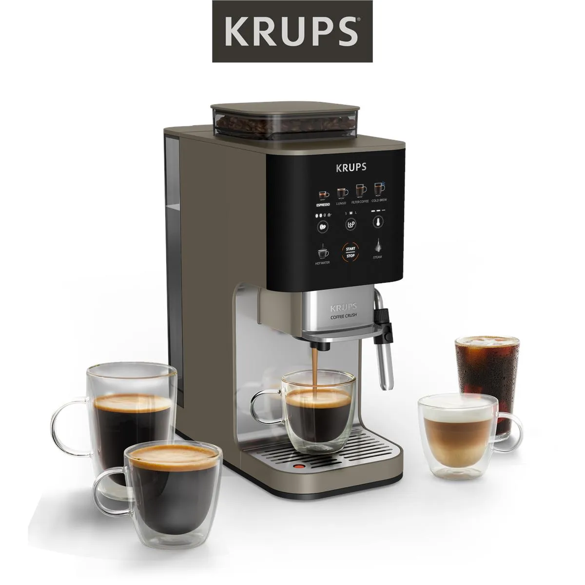 Tefal Krups Coffee Crush Experience Tam Otomatik Çekirdekten Fincana Espresso Kahve Makinesi