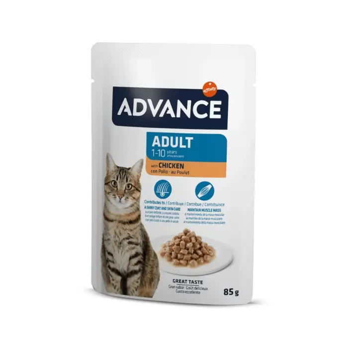 Advance Cat Adult Chıcken Wet Pouch 85gr