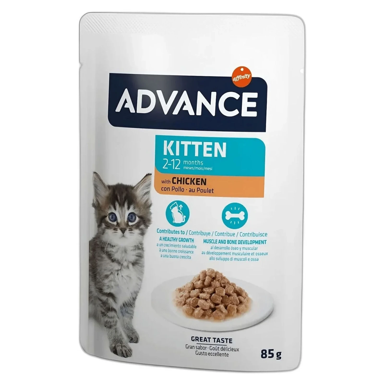 Advance Kitten Chicken Tavuk Etli Yaş Yavru Kedi Maması 85 G