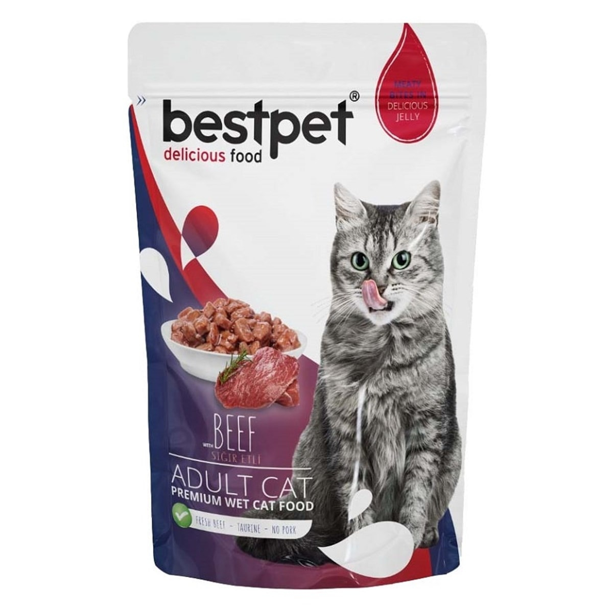 Bestpet Adult Jelly Pouch Biftekli 85 gr