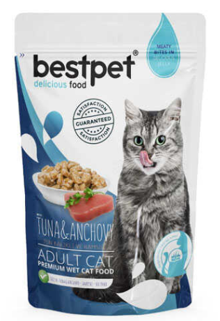 Bestpet Adult Jelly Ton Balıklı ve Hamsili 85 gr